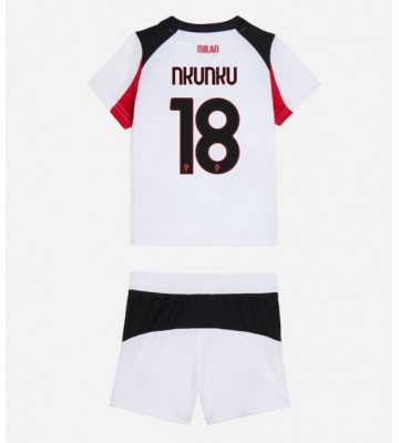 AC Milan Christopher Nkunku #18 Bortaställ Barn 2025-26 Kortärmad (+ Korta byxor)